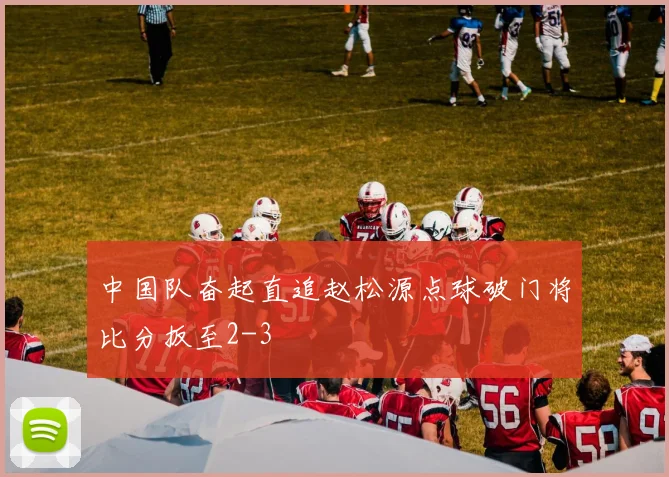 中国队奋起直追赵松源点球破门将比分扳至2-3